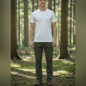 Mountain Hardwear Men's Large Olive Green Belted Hiking Trekking Pants Large